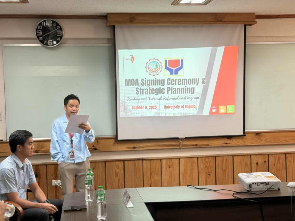 Mr. Johnkinse Bango, a UBHS faculty member, formally opening the event.