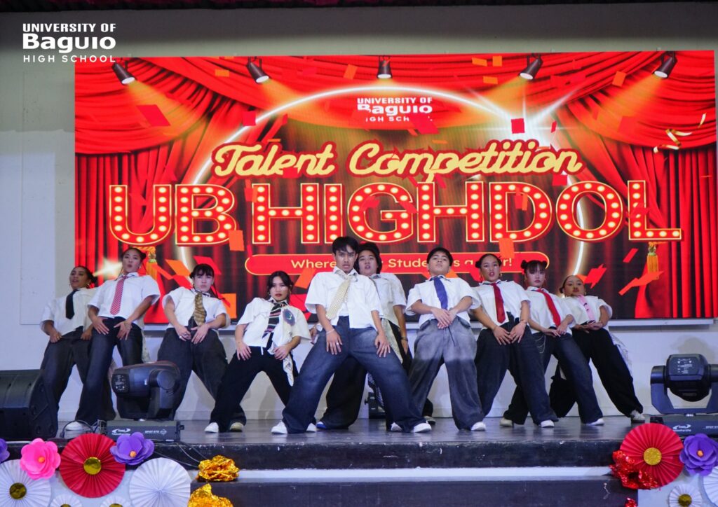 The University of Baguio High School (UBHS) students from group UNO perform energetically during the High School Day 2025 “Got Talent” competition. The group showcased their creativity and teamwork, earning the top award in the Group Category.