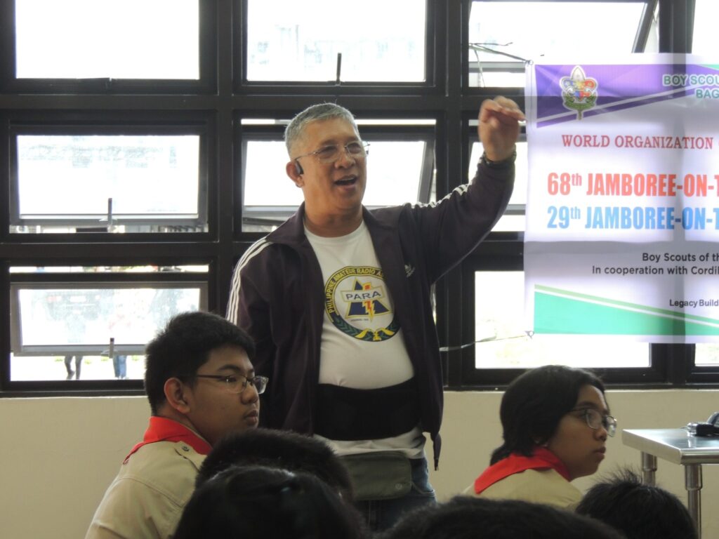 Scouters lead a dynamic training session for Scouts during the Global JOTA-JOTI 2025 event in Baguio City