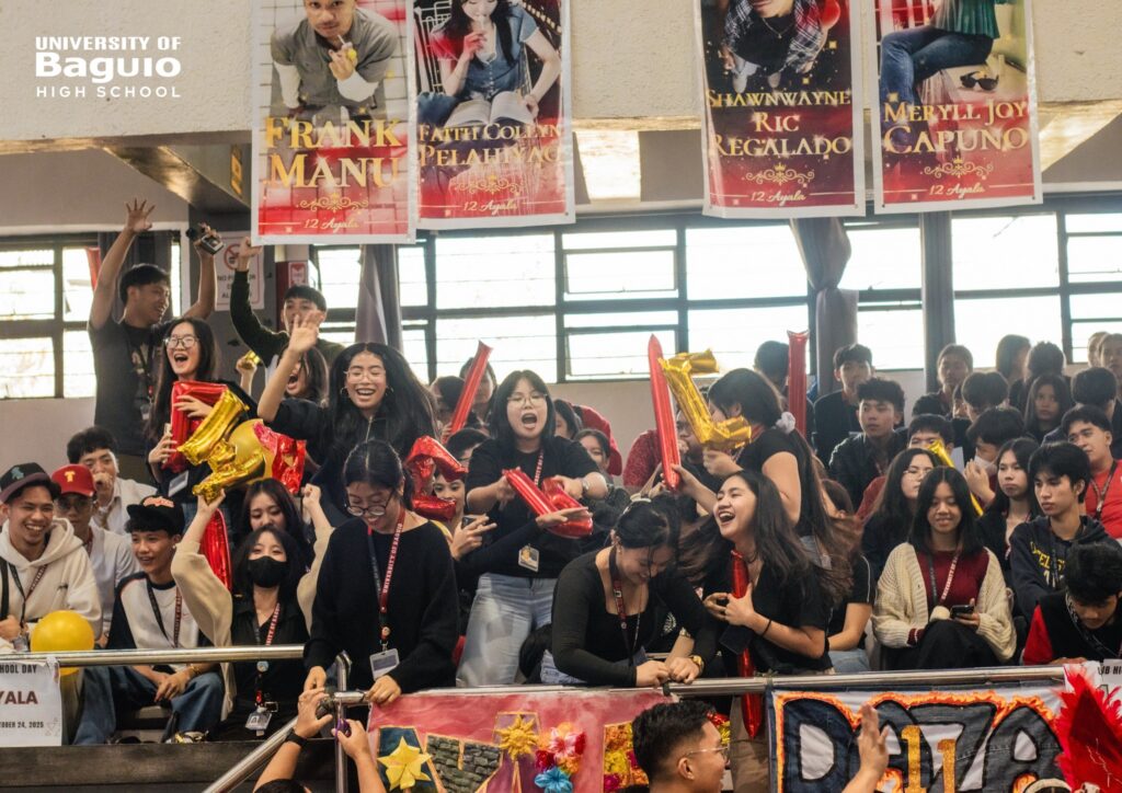 University of Baguio High School (UBHS) students cheer enthusiastically for their friends and classmates during the High School Day 2025 “Got Talent” competition, showing school spirit, unity, and support for fellow UBians.