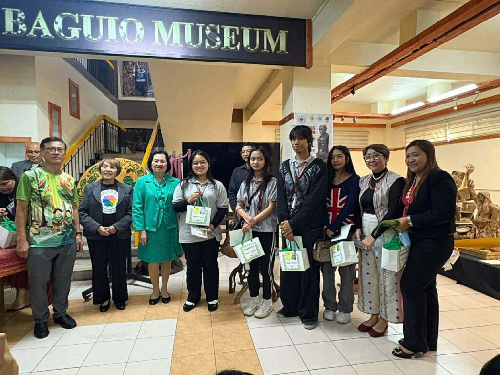 Consolation Award presented to University of Baguio High School students for their Likhang Karton 2026 entry, “Strength of the Igorot Spirit,” recognizing their recycled cardboard sculpture inspired by the Banaue Rice Terraces and Igorot resilience at the Baguio Museum.
