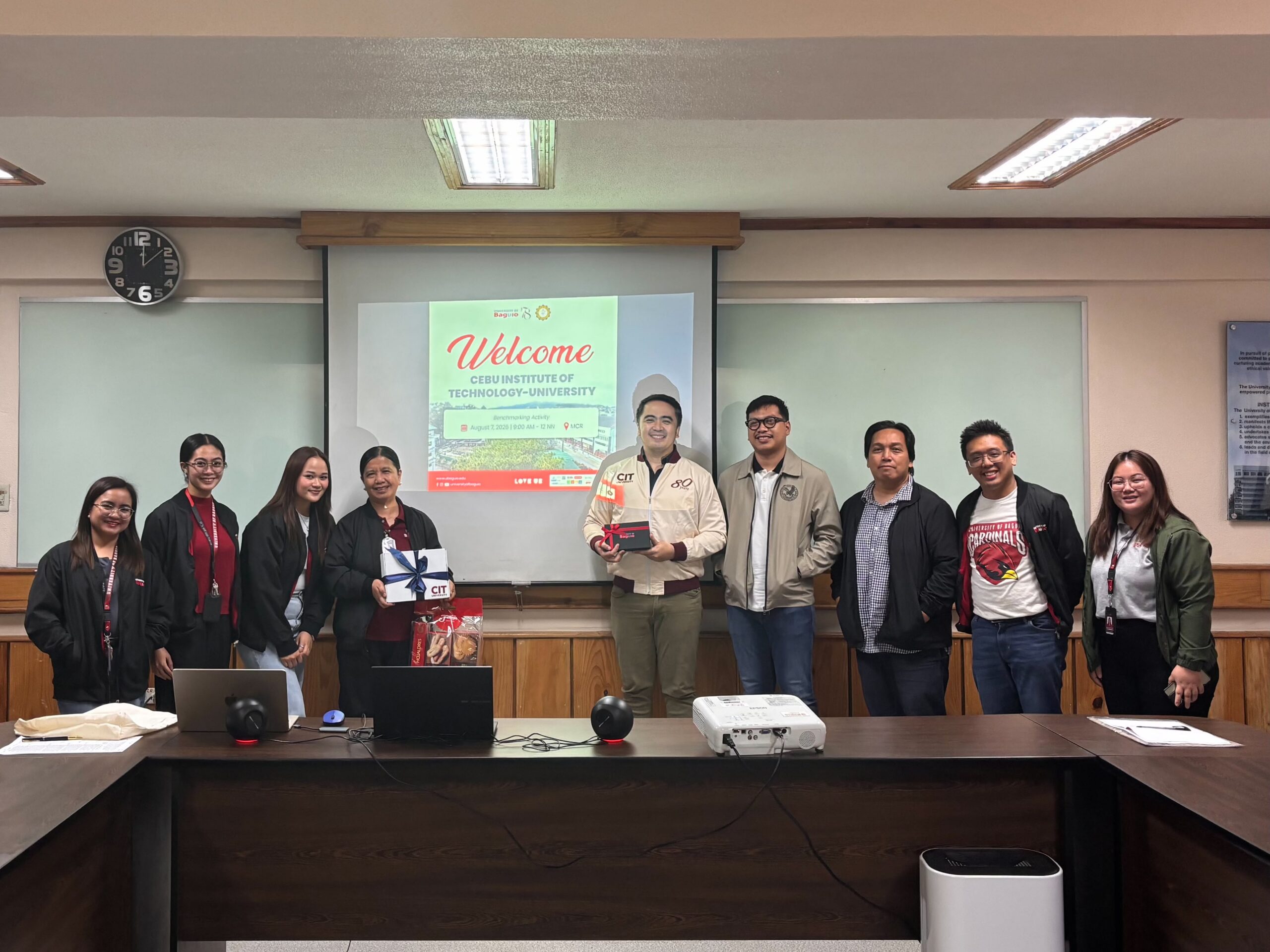 Pushing Excellence in Education: Representatives from CIT-U and staff from the UB Quality Assurance Office (QAO) pose for a group photo at the beginning of the event.